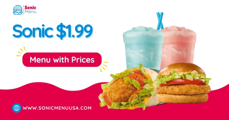 Sonic $1.99 Menu