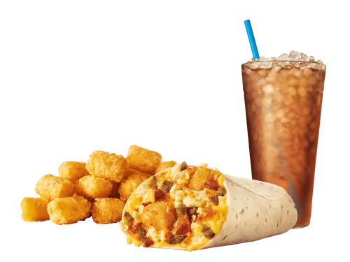Sonic Menu with Prices 2026 15 Ultimate Meat & Cheese Breakfast Burrito™ Combo