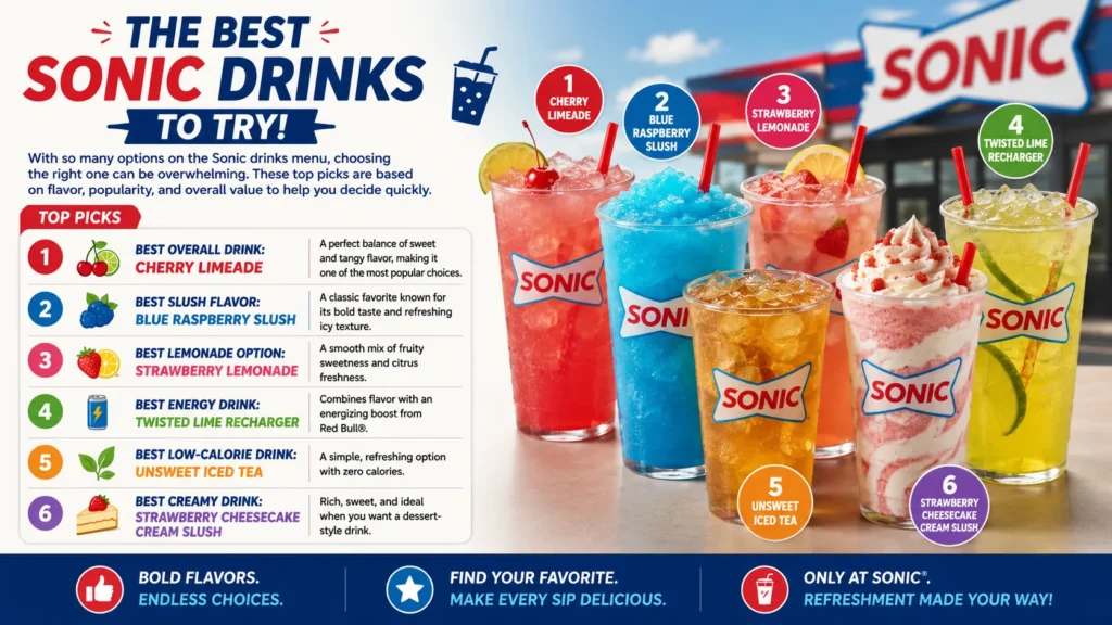 Sonic Drink Menu With Prices (2026 Full List & Slush Flavors) 69 Best Sonic Drinks to Try