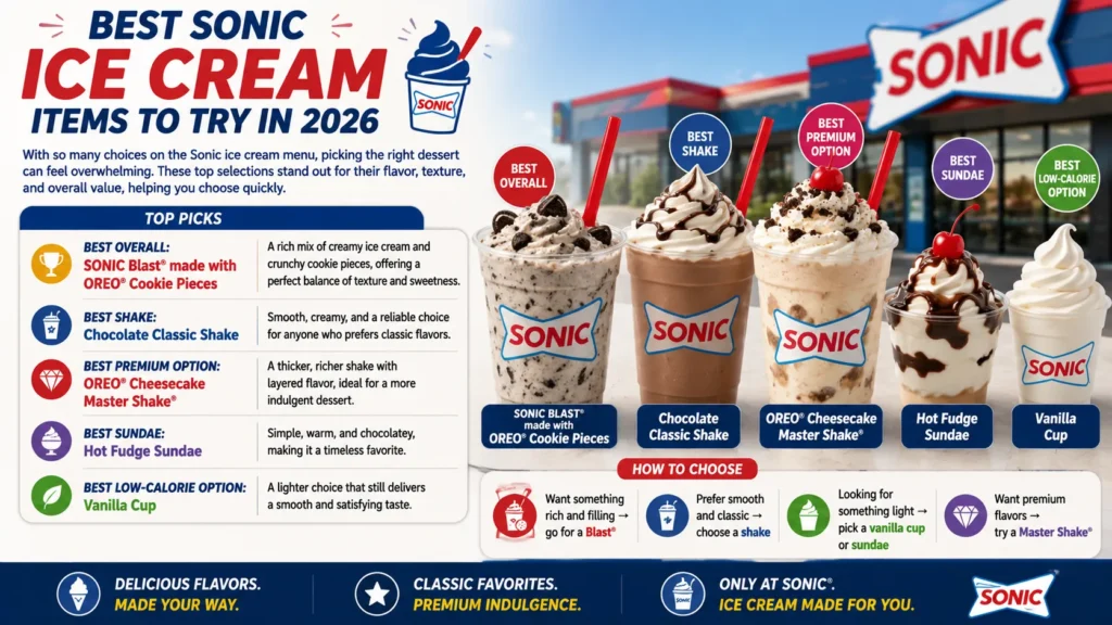 Best Sonic ice cream picks 2026

