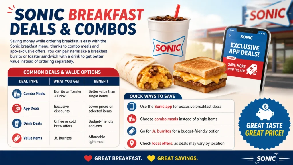 Sonic Breakfast Menu With Prices 2026 14 Sonic Breakfast Deals & Combos